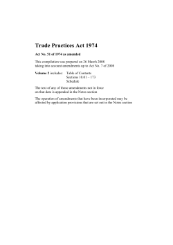 Trade Practice Act 1974 &ndash; Vol 02 (PDF &ndash; 892kb)