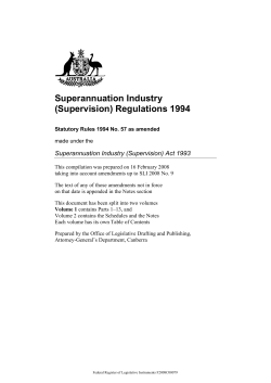 Superannuation Industry (Supervision) Regulations Act 1994 &ndash; Vol 01 (PDF &ndash; 1.14mb)