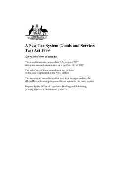 A New Tax System: Goods Services Tax 1999 (PDF – 1.53mb)