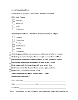 Award Nomination Form
