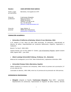 Curr&iacute;culum