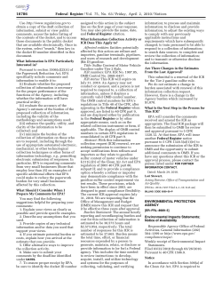 Published by EPA in Federal Register