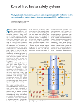 Role of Fired Heater Safety Systems &raquo;