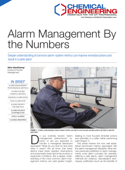 Alarm Management by the Numbers