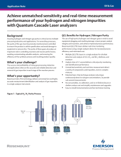 Application Note: Continuous Emissions Monitoring System (CEMS)