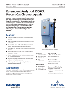 Product Data: 1500XA Gas Chromatograph
