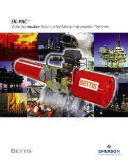 SIL-PAC Valve Automation Solution For Safety Instrumented Systems