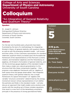 Promotional Flyer: Physics Colloquium on May 5, 2016