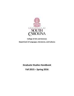 Graduate Studies Handbook
