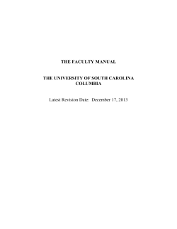 USC Faculty Manual