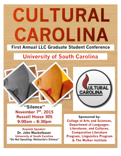 The 2015 Flyer of the First Annual Cultural Carolina Conference