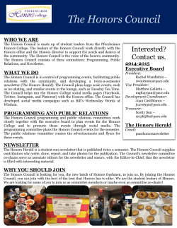 Honors Council info flyer