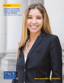 Learning Communities Supplement - New York City Campus