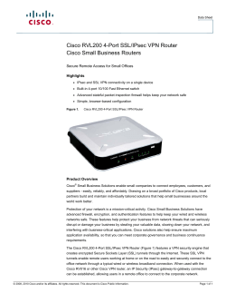 Cisco RVL200 4-port SSL/IPSec VPN Router
