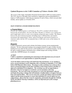 ATM Geospace Section COV Update