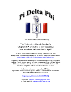 Pi Delta Phi French Honors Society (PDF)