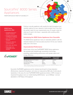 Sourcefire 8000 Series Datasheet