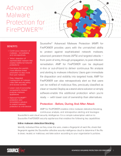 Advanced Malware Protection for FirePOWER Datasheet
