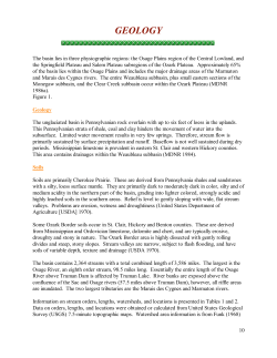 Osage River West Geology and Geomorphology