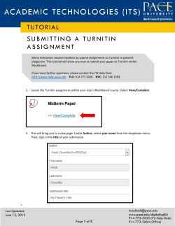 Submitting Assignments