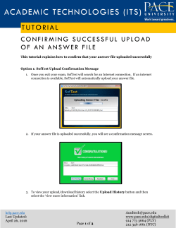 Confirming Successful Upload of an Answer File
