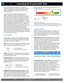 Evaluating Statistics