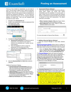Posting an Assessment