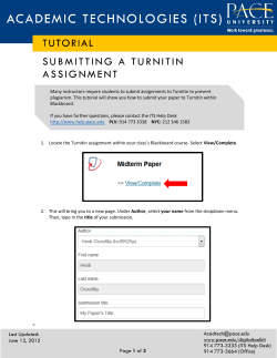 Submitting a Turnitin