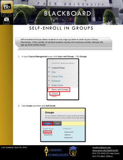Self-Enrollment in Groups