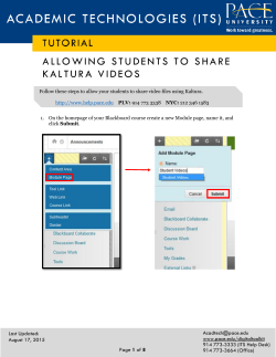 Allowing Students to Share Kaltura Videos