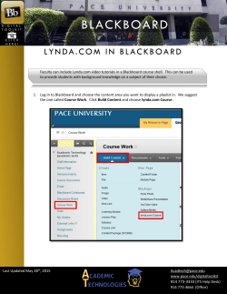 Lynda.com in Blackboard