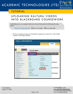 Uploading Kaltura Videos into Course Work