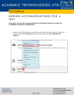 Adding Accommodations