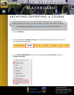 Archiving/Exporting