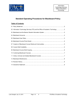 Standard Operating Procedures