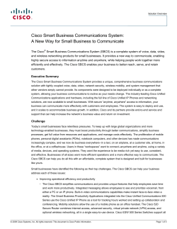 Cisco Smart Business Communications System 概述(US)