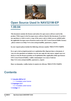 NAV321W-EP 1.00.04版 Open Source Documentation