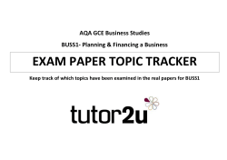 Download AQA AS Business Studies (BUSS1) Topic Tracker