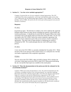 AGS NCAR/Facilities Section COV Update