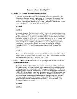 AGS NCAR/Facilities Section COV Update