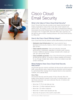Cisco Cloud Email Security At-a-Glance