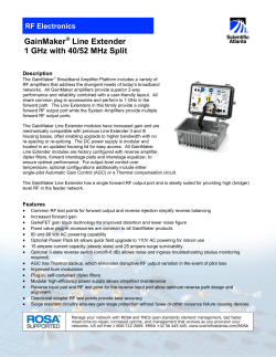 GainMaker 延长放大器 1 GHz，40/52 MHz 分割 (英文)