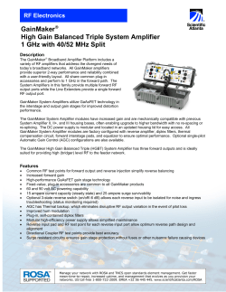 GainMaker 高增益平衡 三端口放大器 1 GHz，40/52 MHz 分割 (英文)