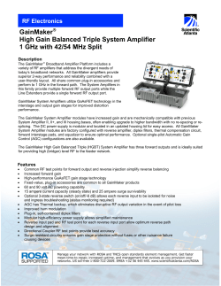 GainMaker 高增益平衡 三端口放大器 1 GHz，42/54 MHz Split (英文)
