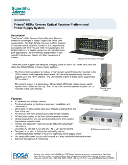 Prisma HDRx Reverse Optical Receiver Platform & Power Supply System(英文)