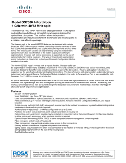 GS7000 4端口光站， 1 GHz，40/52 MHz 分割(英文)