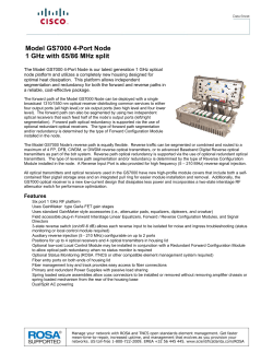 GS7000 4端口光站， 1 GHz，65/86 MHz 分割(英文)