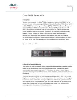 Copernicus MKV ROSA 网络管理服务器(英文)