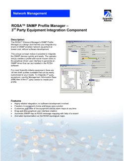 ROSA SNMP Profile Manager - 3rd Pary Equipment Integration Component(英文)