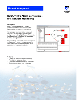 ROSA HFC Alarm Correlation - HFC Network Monitoring(英文)